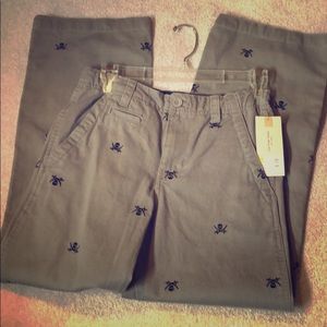 NWT Boys 14 skull and sword embroidered pants.